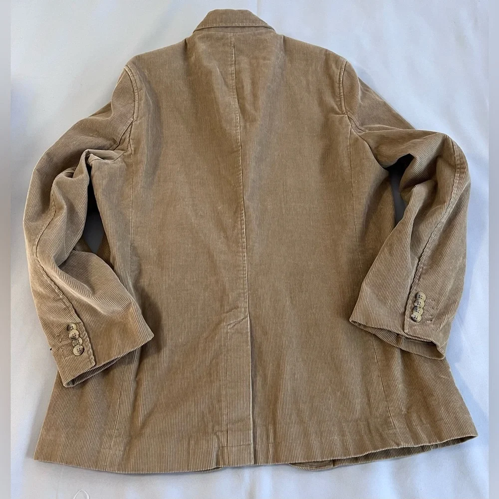 Vintage Banana Republic Mens Tan Brown Corduroy‎ 3 Button Sport Blazer Jacket 44